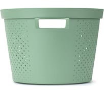 Корзина для глаженного белья CURVER INFINITY 40л сланцово-зеленая 04755-S86-09