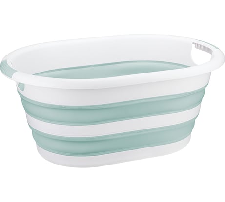 Таз IDEA ФЛЕКС овальный, 25 л, складной, морская волна М 2504