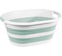 Таз IDEA ФЛЕКС овальный, 38 л, складной, морская волна М 2515 М 2515 Морская волна