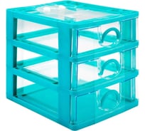 Контейнер-органайзер для мелочей Hobby&pro с 3 ящиками, 170x132x155 мм 7734278