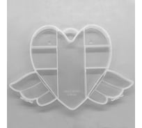 Контейнер-органайзер для мелочей Hobby&pro Сердце с крыльями, 13 отделений, 130x175x20 мм 7734682