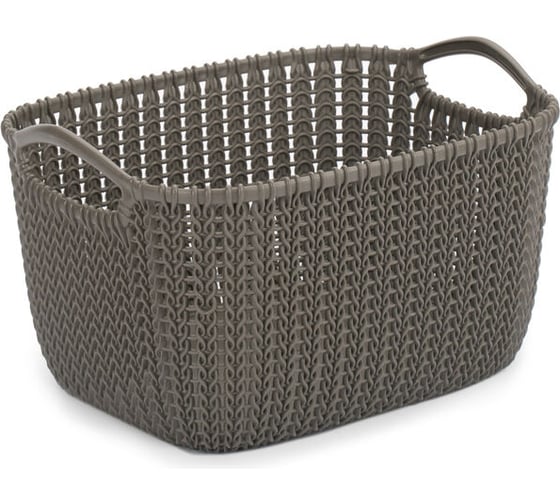 Корзина CURVER KNIT S 8л темно-коричневая 03674-X59-00