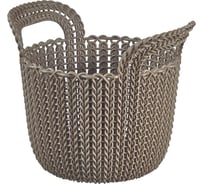 Круглая корзина CURVER KNIT XS 3л темно-коричневая 03671-X59-00