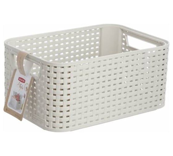 Корзина CURVER RATTAN STYLE BOX S кремовая 03614-885
