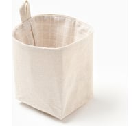 Текстильная корзинка Этель "Номе" цвет беж 10x12см, 50%хл, 50%п/э 10068914