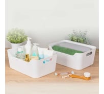 Набор корзинок универсальных Econova Scandi 340x240x140 мм, 10 л, 2 шт., белый 43523771622