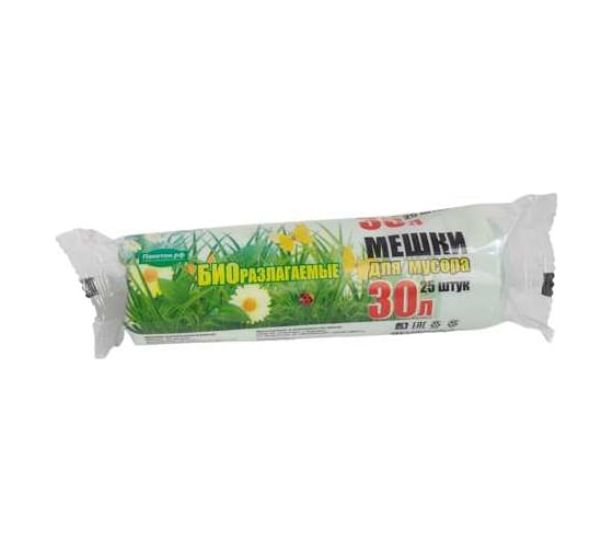Мешки для мусора ООО Полиак флоупак БИО 30л/25шт/50/П-к 4640001612657 1