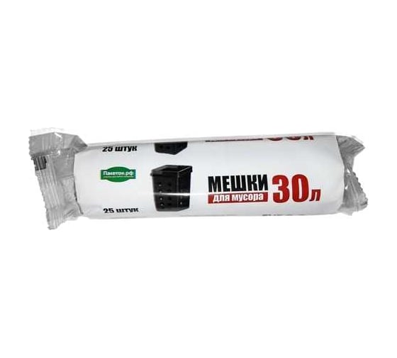 Мешки для мусора ООО Полиак флоупак 30л/25шт/50/10мк/П-к 4640001612626 1