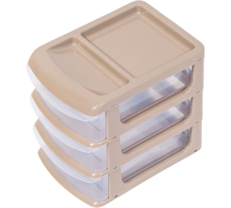 Универсальный бокс мини IDEA (3 секции) капучино М 2769 капучино