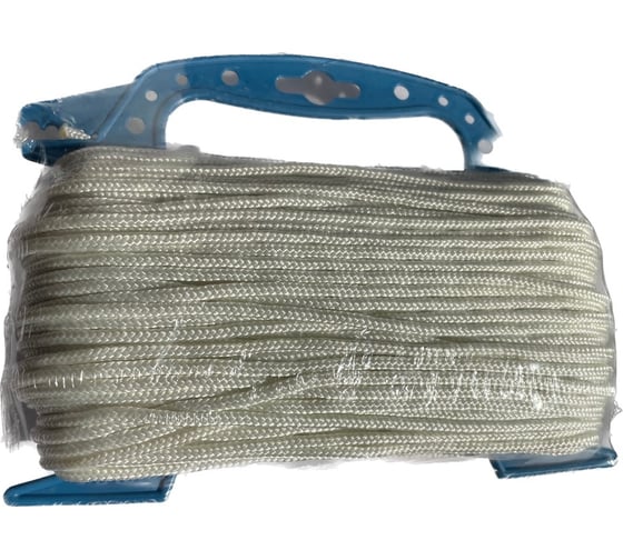 Шнур плетеный полиамидный ООО Оптхозторг 4 мм, 50 м, цвет белый, Европодвес квадрат 018450213 1