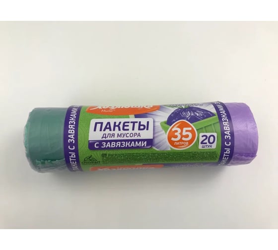 Пакеты для мусора Центурион ХОЗЯЮШКА Мила 35 л, 20 шт, с завязками, в рулоне 80678