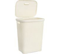 Корзина для белья HOBBY LIFE RATTAN слоновая кость 55л HL081106IV
