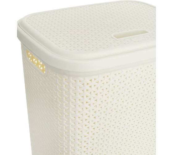 Корзина для белья HOBBY LIFE RATTAN слоновая кость 55л HL081106IV