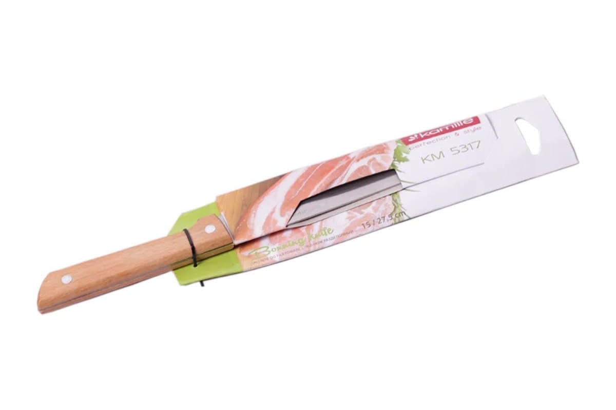 Нож для костей из нержавеющей стали с деревянной ручкой Kamille лезвие ...