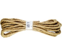 Крученая веревка Политех джут, диаметр 10 мм, 10 м, 260 кгс 8003310