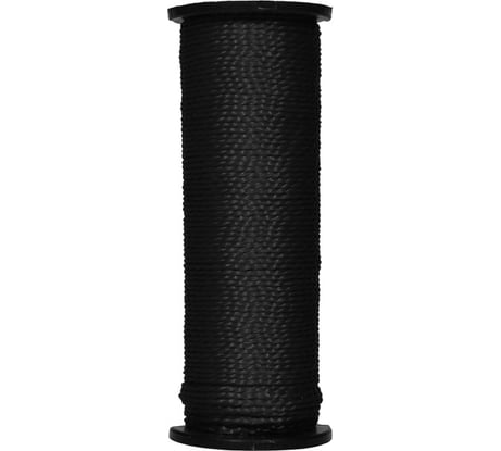 Капроновая нить на катушке Политех 50 м, черная, усиленная, 0.44 ктекс, 45 кгс 8001004