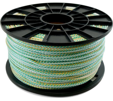 Вязаный полипропиленовый шнур с сердечником Политех цветной, диаметр 5 мм, 200 м, 4.6 ктекс, 90 кгс 8001050