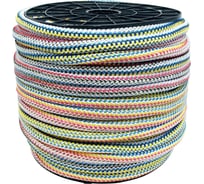 Вязаный полипропиленовый шнур с сердечником Политех цветной, диаметр 20 мм, 100 м, 101 ктекс, 690 кгс 8001200