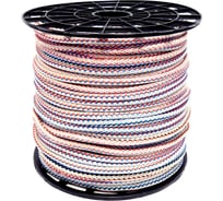 Вязаный полипропиленовый шнур с сердечником Политех цветной, диаметр 12 мм, 200 м, 37 ктек, 370 кгс 8001120