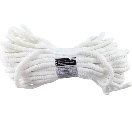 Вязаный полиэфирый хозяйственный шнур Политех диаметр 9 мм, 25 м, 11 ктекс, 230 кгс 8001309