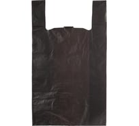 Пакет-майка ООО Полиак 30х55 см, 17 мкм, ПНД, черная, 50 шт., /1000/П-к 4640001616006