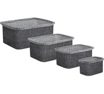 Набор корзин для хранения Bergenson Bjorn Sustainable collection 4 шт, черный BB0000675