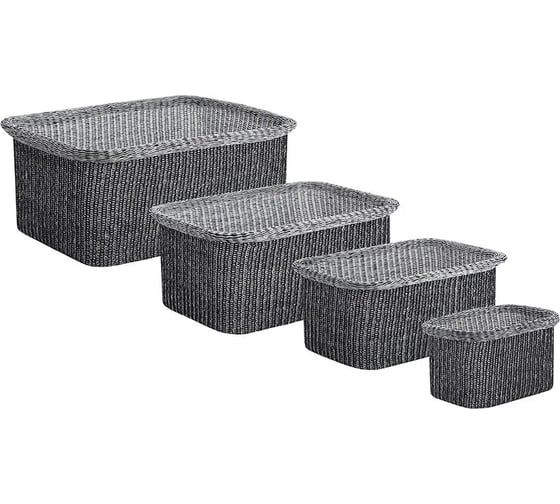 Набор корзин для хранения Bergenson Bjorn Sustainable collection 4 шт, черный BB0000675