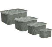 Набор корзин для хранения Bergenson Bjorn Sustainable collection 4 шт, оливковый BB0000676