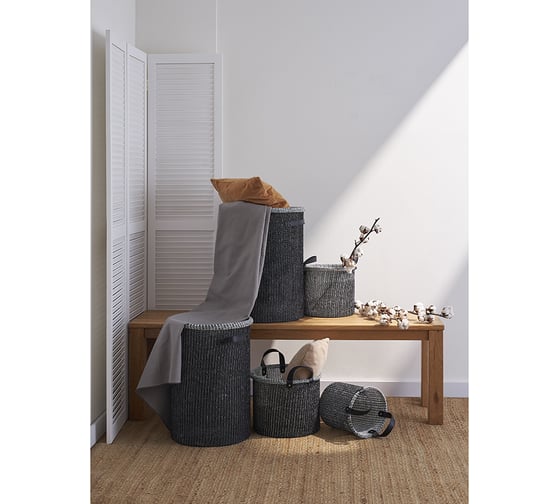 Корзина для хранения Bergenson Bjorn Sustainable collection, d37x52 см, черная BB0000670