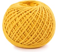 Хлопчатобумажный шпагат Gamma ШХ5 100% хлопок, 1.5 мм, 100 м, 109 я, желтый 707032