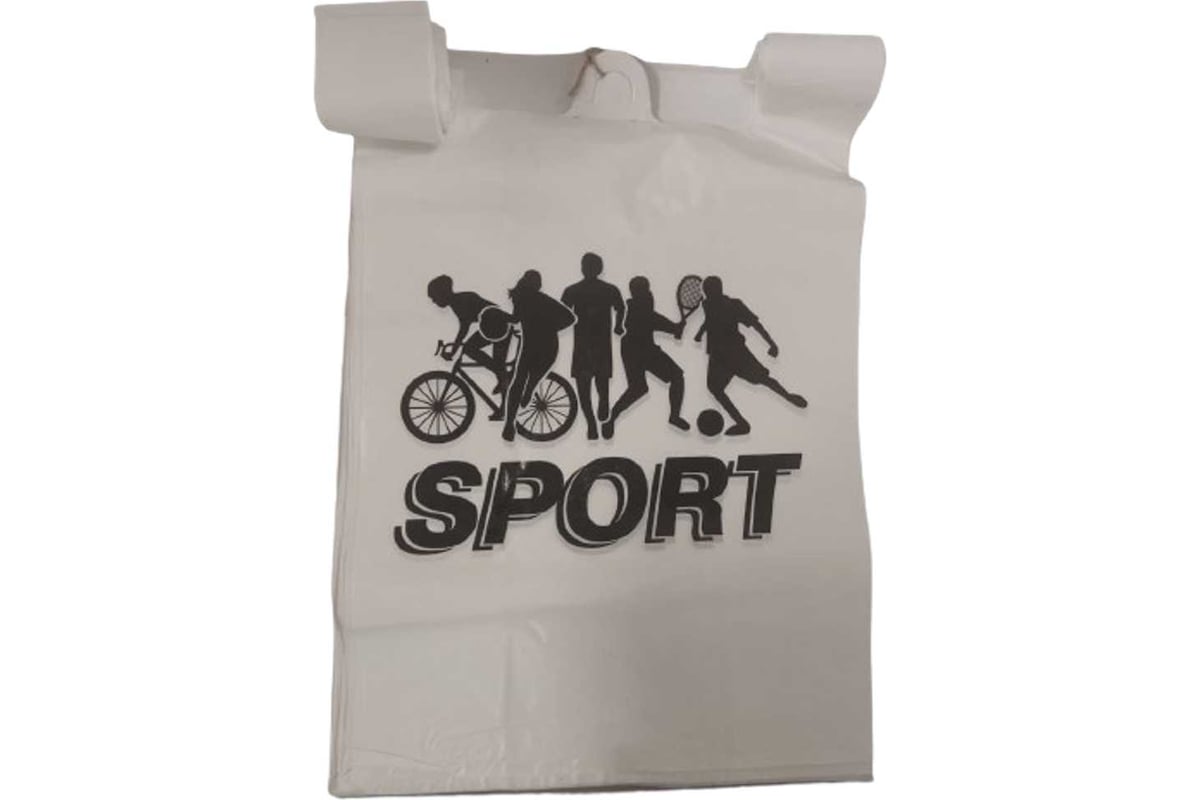 Пакет-майка ООО Полиак Спорт 30х55 см, 25 мкм, белый, 50 шт. /1000/П-к ...