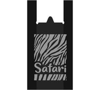 Пакет-майка ООО Полиак Сафари черный, 30х55 см, 35 мкм, 50 шт. /1000/П-к 4640001616167