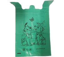 Пакет-майка ООО Полиак Далматинцы зеленый, 30х55 см, 20 мкм, 50 шт. /1000/П-к 4640001616112