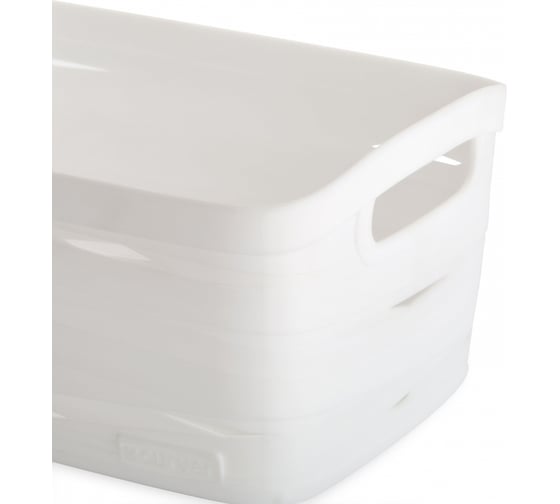 Корзина Архимед Ribbon XS 240x170x120 мм белая 221156