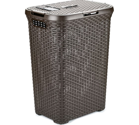 Корзина для белья CURVER RATTAN STYLE 60л, темно-коричневая 00707-210-01
