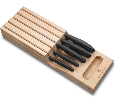 Кухонный набор Victorinox 5 предметов, в подставке из бука 6.7143.5