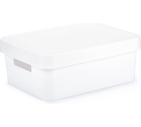 Коробка CURVER INFINITY с крышкой, 11 л, белая 04752-N23-00