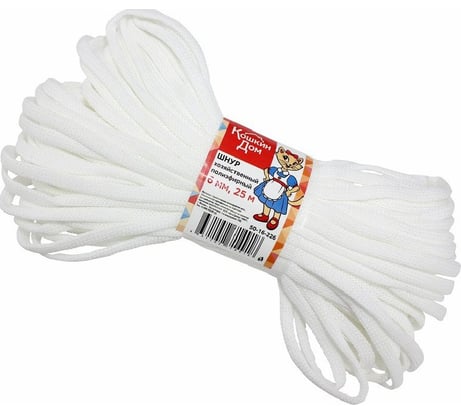 Хозяйственный шнур КОШКИН ДОМ D 6 мм, L 25 м, полиэфирный 50-16-226