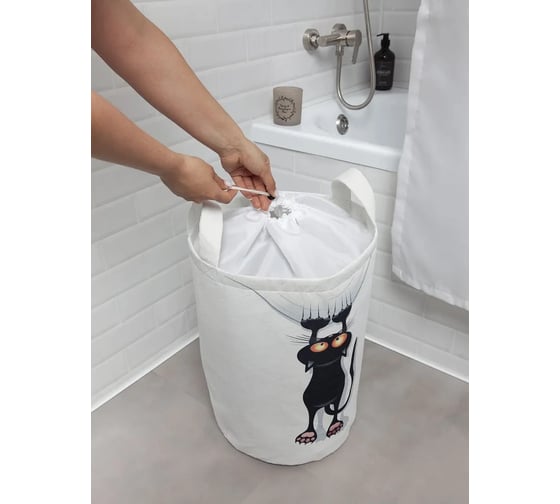 Корзина для хранения игрушек JoyArty Кот-шкодник 75 л toba_18507_l