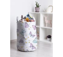 Корзина для хранения игрушек JoyArty Бабочки и ромашки 75 л, toba_422915_l