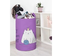 Корзина для хранения игрушек JoyArty Кот всегда прав 75 л toba_429644_L