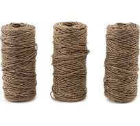 Набор веревок Стройбат пенька крученая 1.5 мм 3x40 м 294930