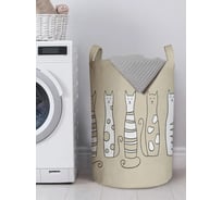 Корзина для белья в ванную JOYARTY "Добрые коты" 75 л, gaba_15556_L