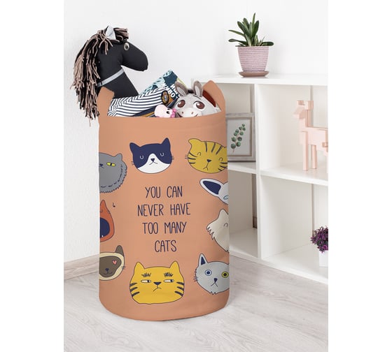 Корзина для хранения игрушек JoyArty "Кошачья банд" 75л, toba_429253_L 1