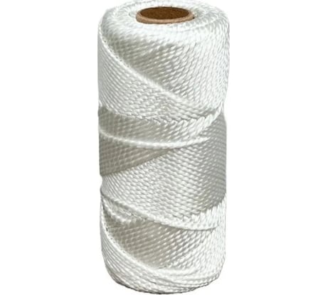 Полиамидная крученая нить STARFIX 0.8 мм, белая, 250 м SMP-77465-250