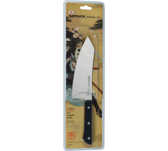 Нож кухонный Samura "HARAKIRI" Хаката 166 мм, корроз.-стойкая сталь, ABS пластик SHR-0091B/K
