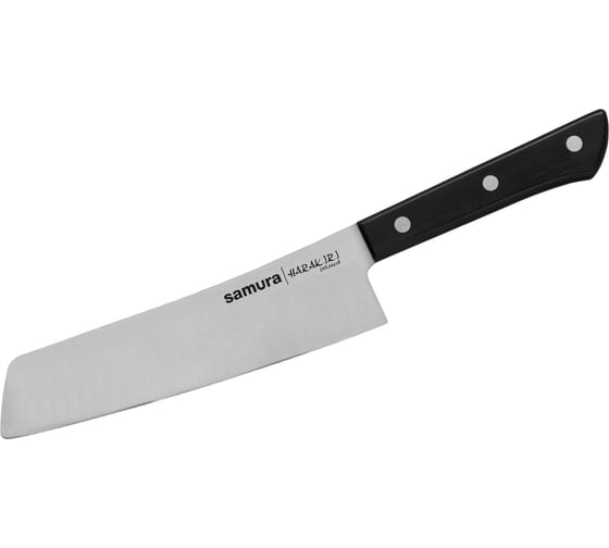 Нож кухонный Samura "HARAKIRI" соврем. накири 174 мм, корроз.-стойкая сталь, ABS пластик SHR-0042B/K