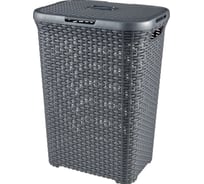Корзина для белья CURVER RATTAN STYLE 60 л, темно-серая 00707-308