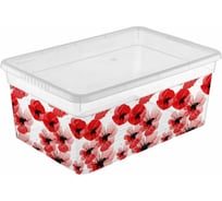 Ящик для хранения FunBox Deco 10л Маки 47027