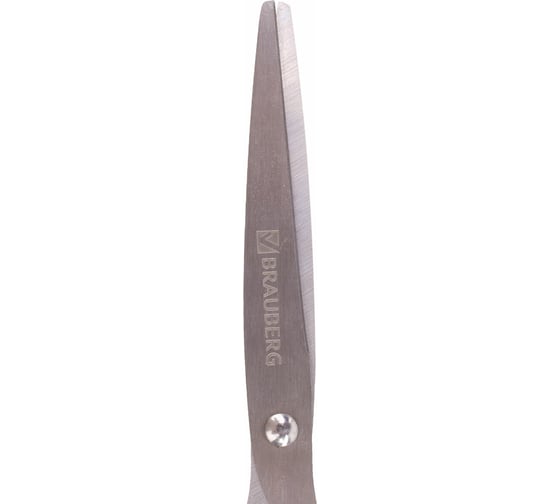 Ножницы BRAUBERG Classic+ 185 мм, классической формы, резиновые вставки, черно-синие 236448